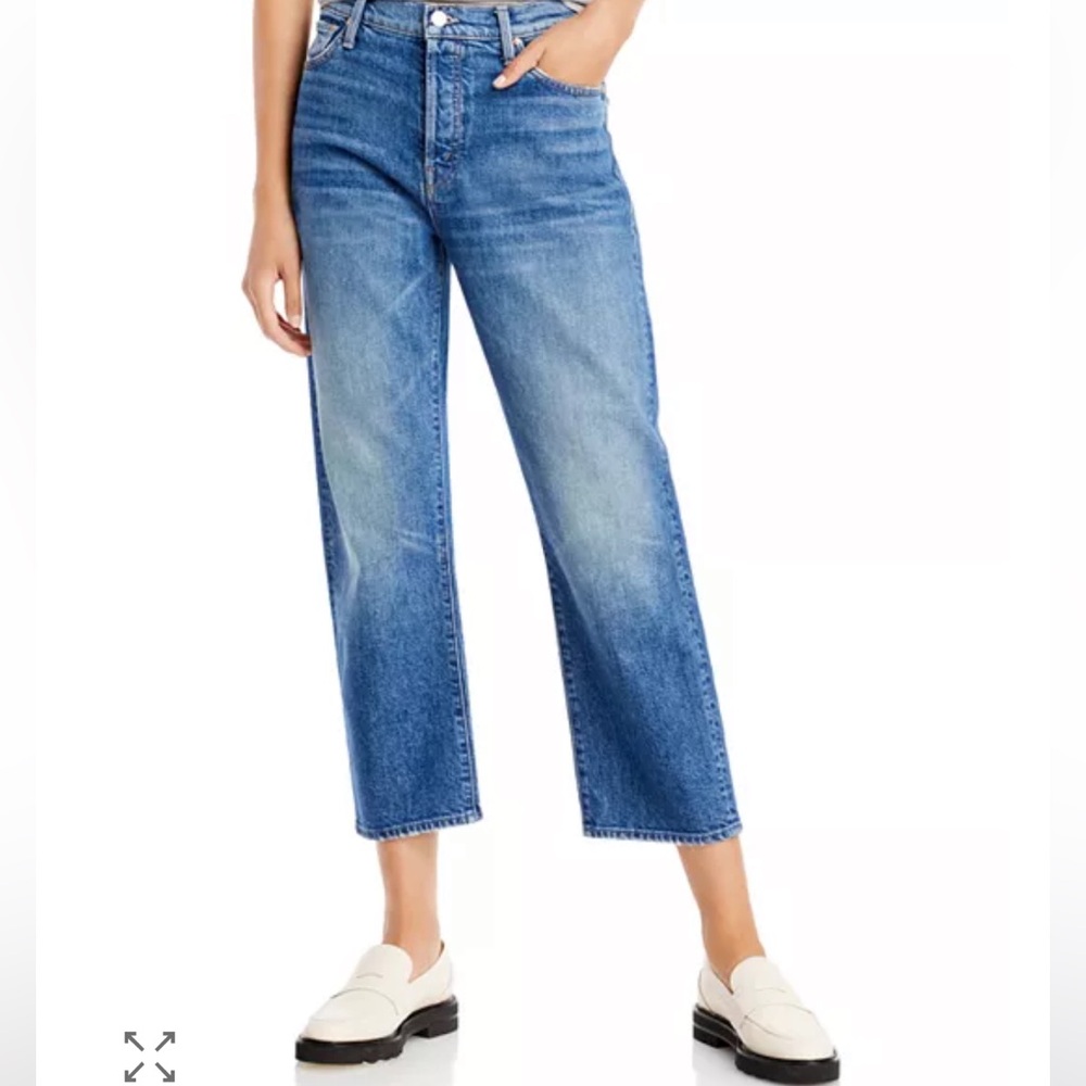 Mother the Ditcher Crop Running with Scissors Denim Jeans